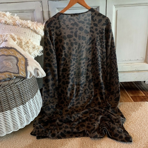 Restocked! Leopard Animal Print Cardigan Sweater - Picture 4 of 8
